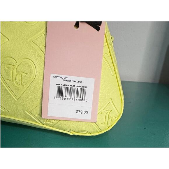 NEW Juicy Couture “Only Juicy” Flap Shoulder Bag – Tender Yellow - Picture 3 of 4